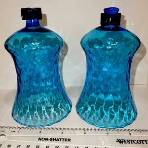 Vtg Home Interiors votive holder/candle sconce blue-set of 2